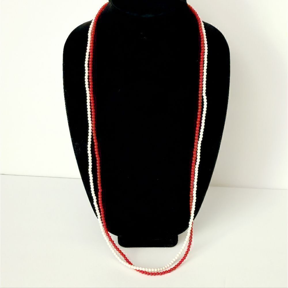TWO Vintage lucite beaded necklaces